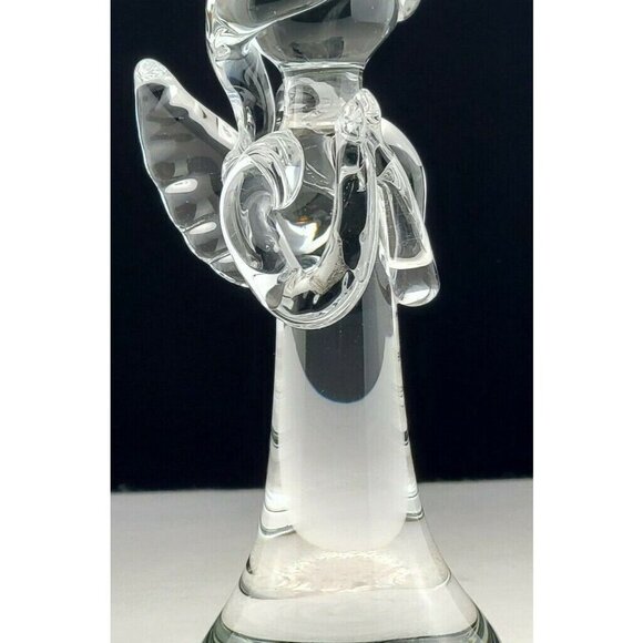 VTG MCM Crystal Angel Figure Paperweight Signed Jon 76 5.75" - Picture 2 of 13